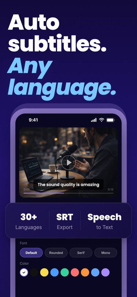 Auto subtitles in any language